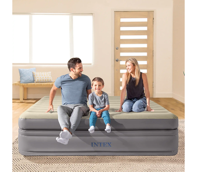Intex Надуваем матрак Queen Prime Comfort Elevated 152х203х51см