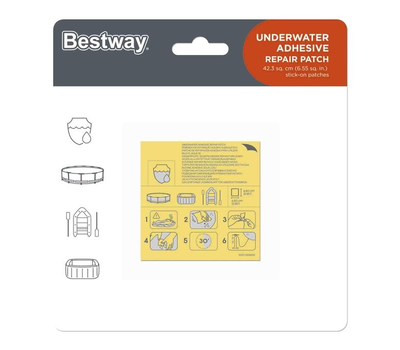 Bestway Водоустойчив комплект ремонтни лепенки (10 броя)
