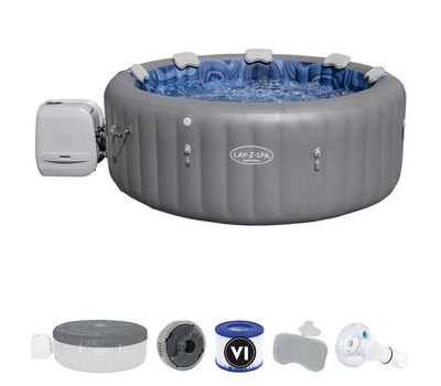 Bestway Надуваемо джакузи Santorini 216х80см Hydrojet водна струя