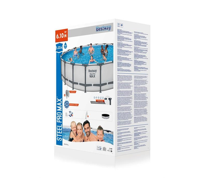 Bestway Сглобяем басейн с тръбна конструкция Steel Pro MAX кръгъл Ø610х132см