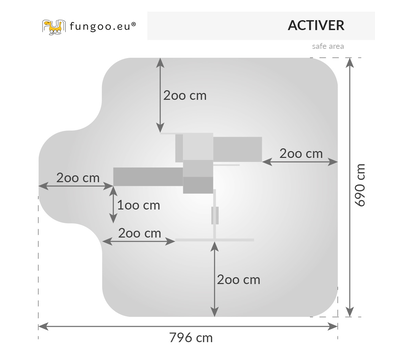 Fungoo ACTIVER дървена площадка  с пързалка и люлка