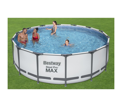 Bestway Сглобяем басейн с тръбна конструкция Steel Pro Max кръгъл Ø427х122см с помпа