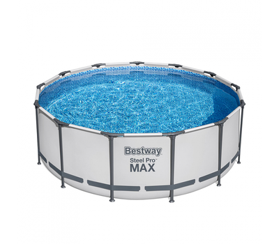 Bestway Сглобяем басейн с тръбна конструкция Steel Pro Max кръгъл Ø396х122см с помпа