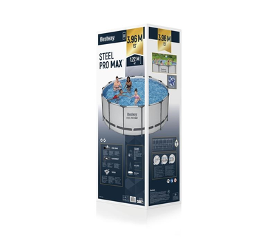 Bestway Сглобяем басейн с тръбна конструкция Power Steel Pro MAX кръгъл Ø396х122см