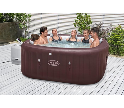 Bestway Надуваемо джакузи Maldives MaxHold EnergySense Smart Luxe Hydrojet квадратно 201х201х80см
