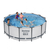 Bestway Сглобяем басейн с тръбна конструкция Steel Pro Max кръгъл Ø396х122см с помпа